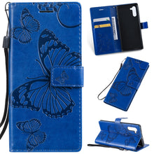 Load image into Gallery viewer, Pressed Printing Butterfly Pattern Horizontal Flip PU Leather Case with Holder &amp; Card Slots &amp; Wallet &amp; Lanyard