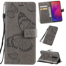 Load image into Gallery viewer, Pressed Printing Butterfly Pattern Horizontal Flip PU Leather Case with Holder &amp; Card Slots &amp; Wallet &amp; Lanyard