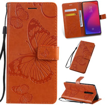 Load image into Gallery viewer, Pressed Printing Butterfly Pattern Horizontal Flip PU Leather Case with Holder &amp; Card Slots &amp; Wallet &amp; Lanyard