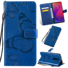Load image into Gallery viewer, Pressed Printing Butterfly Pattern Horizontal Flip PU Leather Case with Holder &amp; Card Slots &amp; Wallet &amp; Lanyard