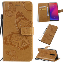 Load image into Gallery viewer, Pressed Printing Butterfly Pattern Horizontal Flip PU Leather Case with Holder &amp; Card Slots &amp; Wallet &amp; Lanyard