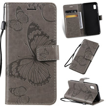 Load image into Gallery viewer, Pressed Printing Butterfly Pattern Horizontal Flip PU Leather Case with Holder &amp; Card Slots &amp; Wallet &amp; Lanyard