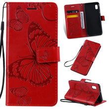 Load image into Gallery viewer, Pressed Printing Butterfly Pattern Horizontal Flip PU Leather Case with Holder &amp; Card Slots &amp; Wallet &amp; Lanyard