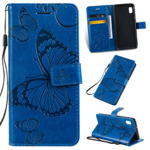 Load image into Gallery viewer, Pressed Printing Butterfly Pattern Horizontal Flip PU Leather Case with Holder &amp; Card Slots &amp; Wallet &amp; Lanyard