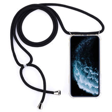 Load image into Gallery viewer, Four-Corner Anti-Fall Trasparent TPU Mobile Phone Case With Lanyard for iPhone, For iPhone 11 Pro, For iPhone 11, For iPhone 11 Pro Max