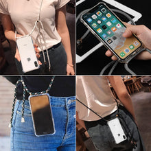 Load image into Gallery viewer, Four-Corner Anti-Fall Trasparent TPU Mobile Phone Case With Lanyard for iPhone, For iPhone 11 Pro, For iPhone 11, For iPhone 11 Pro Max