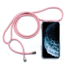 Load image into Gallery viewer, Four-Corner Anti-Fall Trasparent TPU Mobile Phone Case With Lanyard for iPhone, For iPhone 11 Pro, For iPhone 11, For iPhone 11 Pro Max