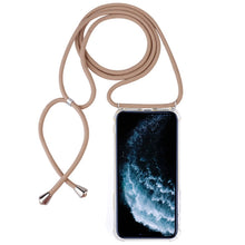 Load image into Gallery viewer, Four-Corner Anti-Fall Trasparent TPU Mobile Phone Case With Lanyard for iPhone, For iPhone 11 Pro, For iPhone 11, For iPhone 11 Pro Max