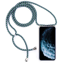Load image into Gallery viewer, Four-Corner Anti-Fall Trasparent TPU Mobile Phone Case With Lanyard for iPhone, For iPhone 11 Pro, For iPhone 11, For iPhone 11 Pro Max