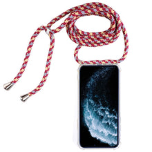 Load image into Gallery viewer, Four-Corner Anti-Fall Trasparent TPU Mobile Phone Case With Lanyard for iPhone, For iPhone 11 Pro, For iPhone 11, For iPhone 11 Pro Max