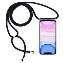 Load image into Gallery viewer, Four-Corner Anti-Fall Trasparent TPU Mobile Phone Case With Lanyard for iPhone, For iPhone 11 Pro, For iPhone 11, For iPhone 11 Pro Max