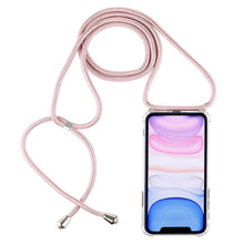 Load image into Gallery viewer, Four-Corner Anti-Fall Trasparent TPU Mobile Phone Case With Lanyard for iPhone, For iPhone 11 Pro, For iPhone 11, For iPhone 11 Pro Max