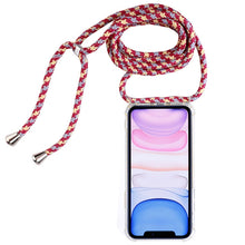 Load image into Gallery viewer, Four-Corner Anti-Fall Trasparent TPU Mobile Phone Case With Lanyard for iPhone, For iPhone 11 Pro, For iPhone 11, For iPhone 11 Pro Max