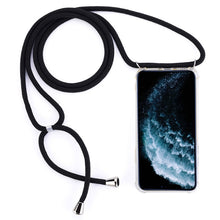 Load image into Gallery viewer, Four-Corner Anti-Fall Trasparent TPU Mobile Phone Case With Lanyard for iPhone, For iPhone 11 Pro, For iPhone 11, For iPhone 11 Pro Max