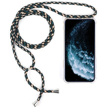 Load image into Gallery viewer, Four-Corner Anti-Fall Trasparent TPU Mobile Phone Case With Lanyard for iPhone, For iPhone 11 Pro, For iPhone 11, For iPhone 11 Pro Max