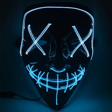 Load image into Gallery viewer, Halloween Festival Party X Face Seam Mouth LED Luminescence Mask