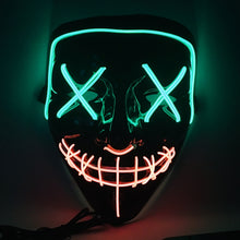 Load image into Gallery viewer, Halloween Festival Party X Face Seam Mouth LED Luminescence Mask