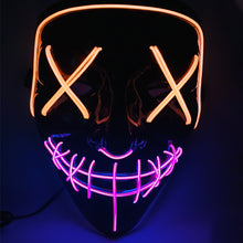 Load image into Gallery viewer, Halloween Festival Party X Face Seam Mouth LED Luminescence Mask