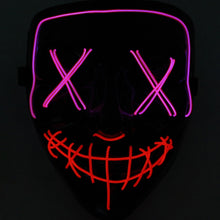 Load image into Gallery viewer, Halloween Festival Party X Face Seam Mouth LED Luminescence Mask