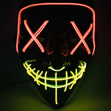 Load image into Gallery viewer, Halloween Festival Party X Face Seam Mouth LED Luminescence Mask