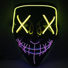 Load image into Gallery viewer, Halloween Festival Party X Face Seam Mouth LED Luminescence Mask