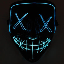 Load image into Gallery viewer, Halloween Festival Party X Face Seam Mouth LED Luminescence Mask