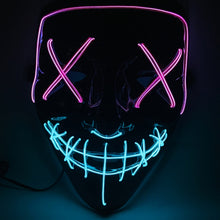 Load image into Gallery viewer, Halloween Festival Party X Face Seam Mouth LED Luminescence Mask