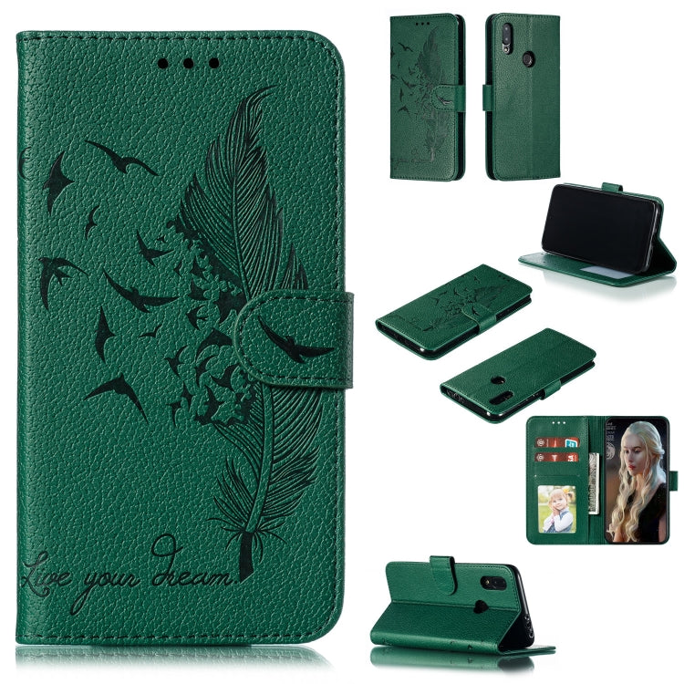 Feather Pattern Litchi Texture Horizontal Flip Leather Case with Wallet & Holder & Card Slots, For Xiaomi Redmi 7, For Xiaomi Redmi 7A, For Xiaomi Redmi K20, For Xiaomi Redmi Note 7, For Xiaomi Mi 9, For Xiaomi Mi 9 SE, For Xiaomi Mi CC9               ...