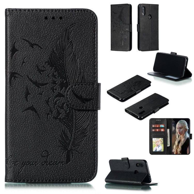 Feather Pattern Litchi Texture Horizontal Flip Leather Case with Wallet & Holder & Card Slots, For Xiaomi Redmi 7, For Xiaomi Redmi 7A, For Xiaomi Redmi K20, For Xiaomi Redmi Note 7, For Xiaomi Mi 9, For Xiaomi Mi 9 SE, For Xiaomi Mi CC9               ...