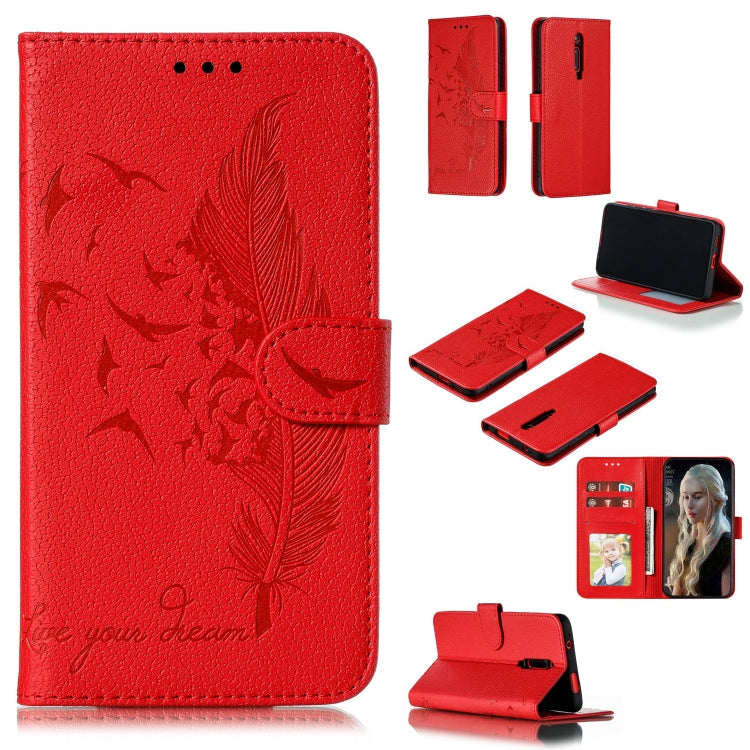 Feather Pattern Litchi Texture Horizontal Flip Leather Case with Wallet & Holder & Card Slots, For Xiaomi Redmi 7, For Xiaomi Redmi 7A, For Xiaomi Redmi K20, For Xiaomi Redmi Note 7, For Xiaomi Mi 9, For Xiaomi Mi 9 SE, For Xiaomi Mi CC9               ...