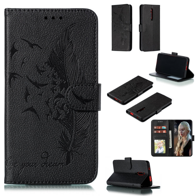 Feather Pattern Litchi Texture Horizontal Flip Leather Case with Wallet & Holder & Card Slots, For Xiaomi Redmi 7, For Xiaomi Redmi 7A, For Xiaomi Redmi K20, For Xiaomi Redmi Note 7, For Xiaomi Mi 9, For Xiaomi Mi 9 SE, For Xiaomi Mi CC9               ...