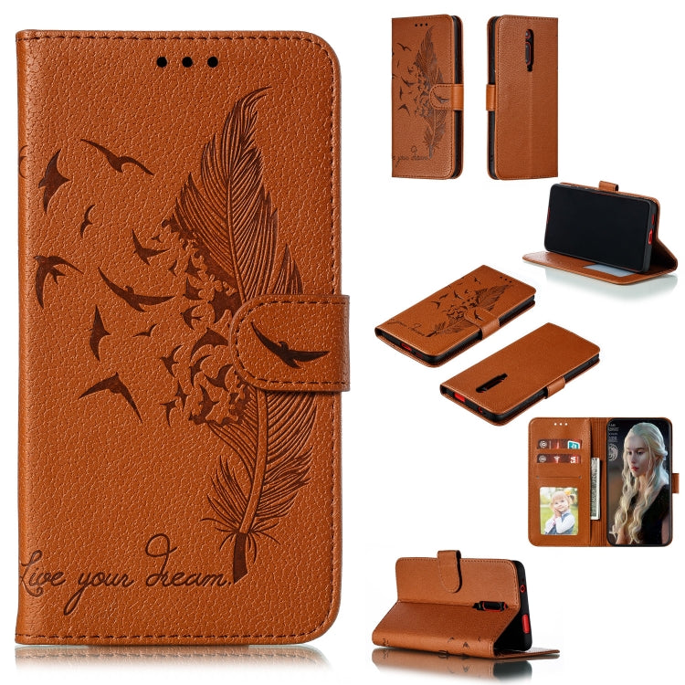 Feather Pattern Litchi Texture Horizontal Flip Leather Case with Wallet & Holder & Card Slots, For Xiaomi Redmi 7, For Xiaomi Redmi 7A, For Xiaomi Redmi K20, For Xiaomi Redmi Note 7, For Xiaomi Mi 9, For Xiaomi Mi 9 SE, For Xiaomi Mi CC9               ...