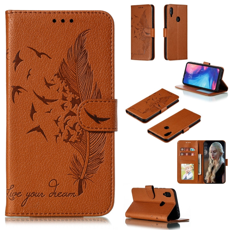 Feather Pattern Litchi Texture Horizontal Flip Leather Case with Wallet & Holder & Card Slots, For Xiaomi Redmi 7, For Xiaomi Redmi 7A, For Xiaomi Redmi K20, For Xiaomi Redmi Note 7, For Xiaomi Mi 9, For Xiaomi Mi 9 SE, For Xiaomi Mi CC9               ...