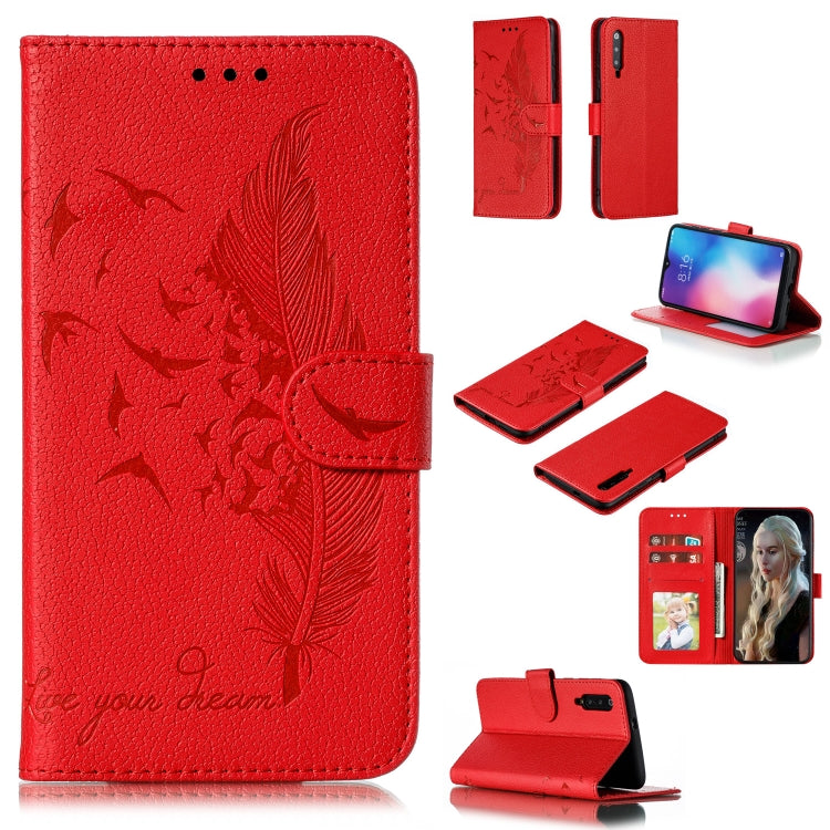 Feather Pattern Litchi Texture Horizontal Flip Leather Case with Wallet & Holder & Card Slots, For Xiaomi Redmi 7, For Xiaomi Redmi 7A, For Xiaomi Redmi K20, For Xiaomi Redmi Note 7, For Xiaomi Mi 9, For Xiaomi Mi 9 SE, For Xiaomi Mi CC9               ...