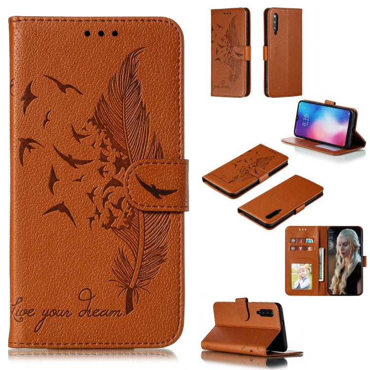 Feather Pattern Litchi Texture Horizontal Flip Leather Case with Wallet & Holder & Card Slots, For Xiaomi Redmi 7, For Xiaomi Redmi 7A, For Xiaomi Redmi K20, For Xiaomi Redmi Note 7, For Xiaomi Mi 9, For Xiaomi Mi 9 SE, For Xiaomi Mi CC9               ...