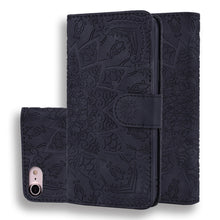 Load image into Gallery viewer, Calf Pattern Double Folding Design Embossed Leather Case with Wallet &amp; Holder &amp; Card Slots, For iPhone SE 2020 &amp; 8 &amp; 7, for iPhone XS / X, for iPhone 11 (6.1 inch), for iPhone 11 Pro (5.8 inch), for iPhone 11 Pro Max (6.5 inch)