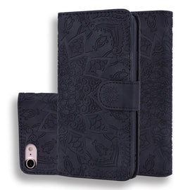 Calf Pattern Double Folding Design Embossed Leather Case with Wallet & Holder & Card Slots, For iPhone SE 2020 & 8 & 7, for iPhone XS / X, for iPhone 11 (6.1 inch), for iPhone 11 Pro (5.8 inch), for iPhone 11 Pro Max (6.5 inch)