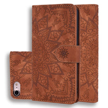 Load image into Gallery viewer, Calf Pattern Double Folding Design Embossed Leather Case with Wallet &amp; Holder &amp; Card Slots, For iPhone SE 2020 &amp; 8 &amp; 7, for iPhone XS / X, for iPhone 11 (6.1 inch), for iPhone 11 Pro (5.8 inch), for iPhone 11 Pro Max (6.5 inch)