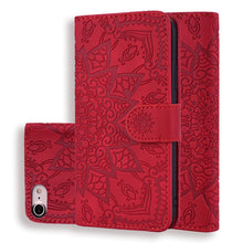 Load image into Gallery viewer, Calf Pattern Double Folding Design Embossed Leather Case with Wallet &amp; Holder &amp; Card Slots, For iPhone SE 2020 &amp; 8 &amp; 7, for iPhone XS / X, for iPhone 11 (6.1 inch), for iPhone 11 Pro (5.8 inch), for iPhone 11 Pro Max (6.5 inch)