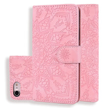 Load image into Gallery viewer, Calf Pattern Double Folding Design Embossed Leather Case with Wallet &amp; Holder &amp; Card Slots, For iPhone SE 2020 &amp; 8 &amp; 7, for iPhone XS / X, for iPhone 11 (6.1 inch), for iPhone 11 Pro (5.8 inch), for iPhone 11 Pro Max (6.5 inch)