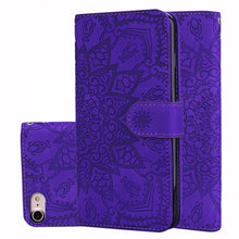 Load image into Gallery viewer, Calf Pattern Double Folding Design Embossed Leather Case with Wallet &amp; Holder &amp; Card Slots, For iPhone SE 2020 &amp; 8 &amp; 7, for iPhone XS / X, for iPhone 11 (6.1 inch), for iPhone 11 Pro (5.8 inch), for iPhone 11 Pro Max (6.5 inch)