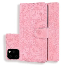 Load image into Gallery viewer, Calf Pattern Double Folding Design Embossed Leather Case with Wallet &amp; Holder &amp; Card Slots, For iPhone SE 2020 &amp; 8 &amp; 7, for iPhone XS / X, for iPhone 11 (6.1 inch), for iPhone 11 Pro (5.8 inch), for iPhone 11 Pro Max (6.5 inch)