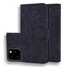 Load image into Gallery viewer, Calf Pattern Double Folding Design Embossed Leather Case with Wallet &amp; Holder &amp; Card Slots, For iPhone SE 2020 &amp; 8 &amp; 7, for iPhone XS / X, for iPhone 11 (6.1 inch), for iPhone 11 Pro (5.8 inch), for iPhone 11 Pro Max (6.5 inch)