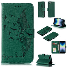 Load image into Gallery viewer, Feather Pattern Litchi Texture Horizontal Flip Leather Case with Wallet &amp; Holder &amp; Card Slots, For iPhone SE 2022 / SE 2020 / 8 / 7, For iPhone 7 Plus / 8 Plus, For iPhone 11 Pro, For iPhone 11, For iPhone 11 Pro Max, For iPhone XS /X, For iPhone XR   ...