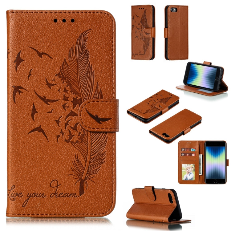 Feather Pattern Litchi Texture Horizontal Flip Leather Case with Wallet & Holder & Card Slots, For iPhone SE 2022 / SE 2020 / 8 / 7, For iPhone 7 Plus / 8 Plus, For iPhone 11 Pro, For iPhone 11, For iPhone 11 Pro Max, For iPhone XS /X, For iPhone XR   ...