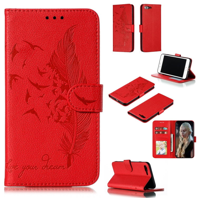 Feather Pattern Litchi Texture Horizontal Flip Leather Case with Wallet & Holder & Card Slots, For iPhone SE 2022 / SE 2020 / 8 / 7, For iPhone 7 Plus / 8 Plus, For iPhone 11 Pro, For iPhone 11, For iPhone 11 Pro Max, For iPhone XS /X, For iPhone XR   ...