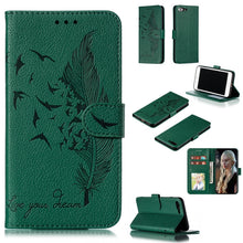 Load image into Gallery viewer, Feather Pattern Litchi Texture Horizontal Flip Leather Case with Wallet &amp; Holder &amp; Card Slots, For iPhone SE 2022 / SE 2020 / 8 / 7, For iPhone 7 Plus / 8 Plus, For iPhone 11 Pro, For iPhone 11, For iPhone 11 Pro Max, For iPhone XS /X, For iPhone XR   ...