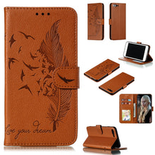 Load image into Gallery viewer, Feather Pattern Litchi Texture Horizontal Flip Leather Case with Wallet &amp; Holder &amp; Card Slots, For iPhone SE 2022 / SE 2020 / 8 / 7, For iPhone 7 Plus / 8 Plus, For iPhone 11 Pro, For iPhone 11, For iPhone 11 Pro Max, For iPhone XS /X, For iPhone XR   ...