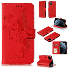 Load image into Gallery viewer, Feather Pattern Litchi Texture Horizontal Flip Leather Case with Wallet &amp; Holder &amp; Card Slots, For iPhone SE 2022 / SE 2020 / 8 / 7, For iPhone 7 Plus / 8 Plus, For iPhone 11 Pro, For iPhone 11, For iPhone 11 Pro Max, For iPhone XS /X, For iPhone XR   ...
