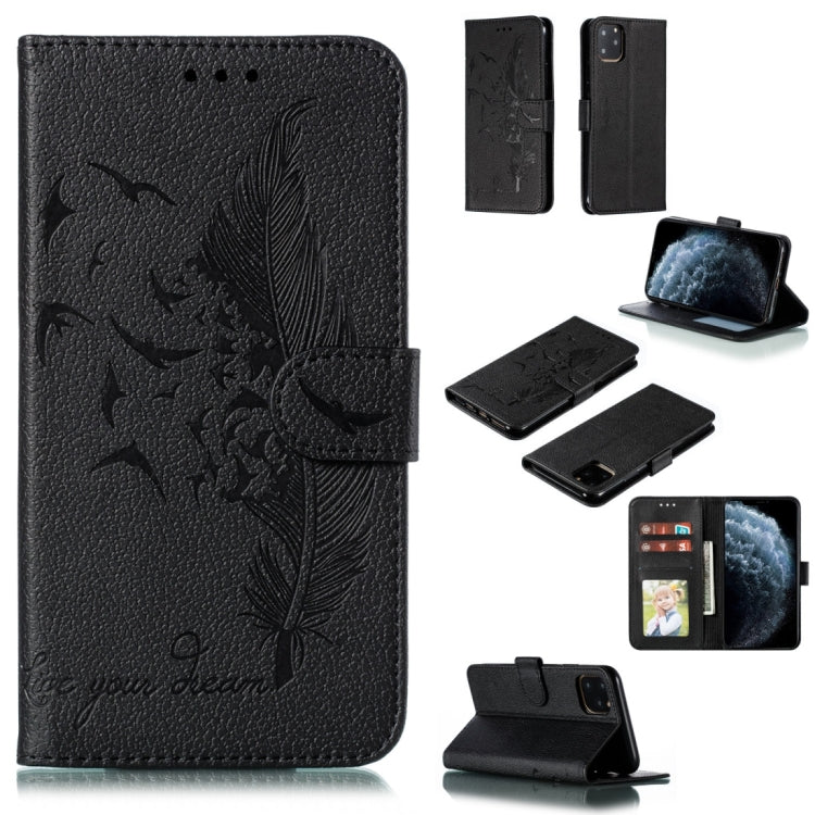 Feather Pattern Litchi Texture Horizontal Flip Leather Case with Wallet & Holder & Card Slots, For iPhone SE 2022 / SE 2020 / 8 / 7, For iPhone 7 Plus / 8 Plus, For iPhone 11 Pro, For iPhone 11, For iPhone 11 Pro Max, For iPhone XS /X, For iPhone XR   ...